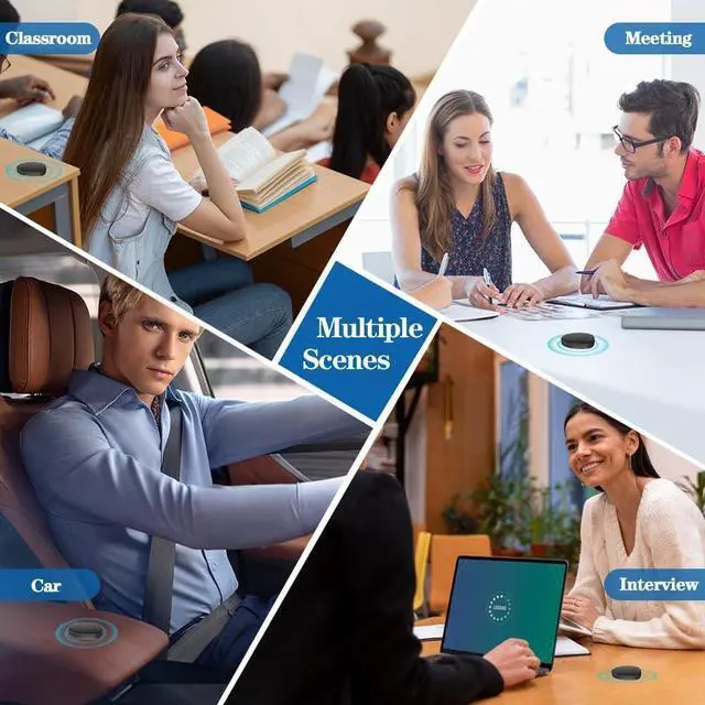 Alt view image 6 of 6 - 128GB Voice Recorder, Audio Activated Recorder with Playback & AI Noise Reduction for Lectures, Meetings, Interviews, Compatible with Smartphone & PC