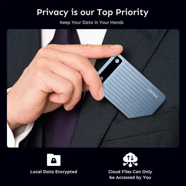 Alt view image 7 of 7 - AI Voice Recorder, Transcribe & Summarize with AI Technology, Note Voice Recorder with App Control, Support 140 Languages, 64GB Memory, Audio Recorder for Lectures, Meetings, Calls(Blue)