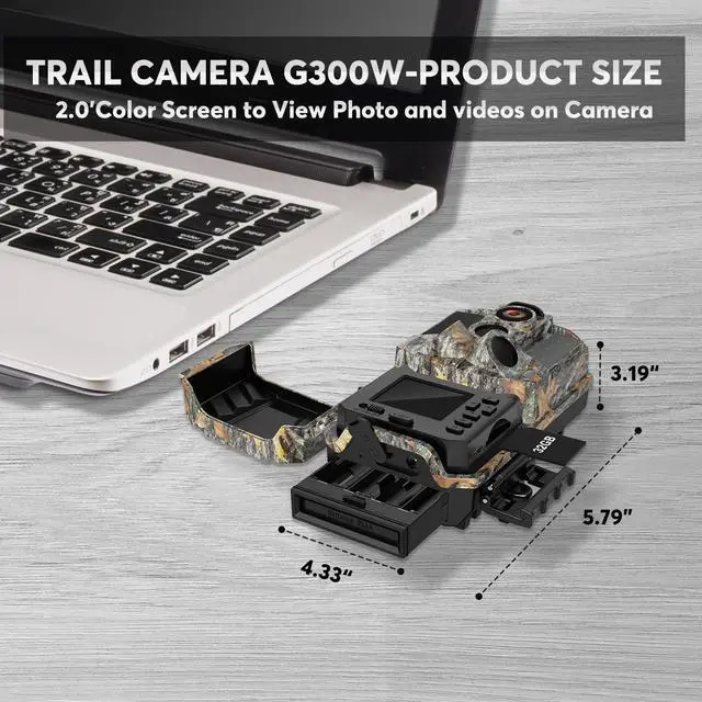 Alt view image 6 of 6 - Trail Camera 3 Pack 36MP 1920P HD Game Camera with SD Cards, 0.2s Trigger Time Infrared Night Vision Motion Activated Hunting Cam, IP66 Waterproof 2.0''LCD Wildlife Camera for Monitoring