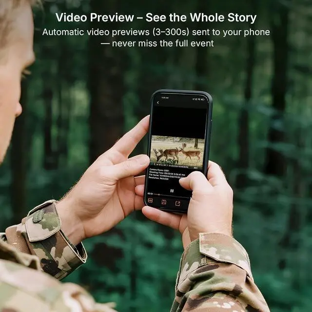 Alt view image 5 of 7 - S950 Cellular Trail Camera, 2025 Upgrade with Shared Data Plans, 4G LTE for AT&T/Verizon/T-Mobile, App Control, 48MP Photo, 1296P Video, Night Vision, Camera Sharing, for Wildlife