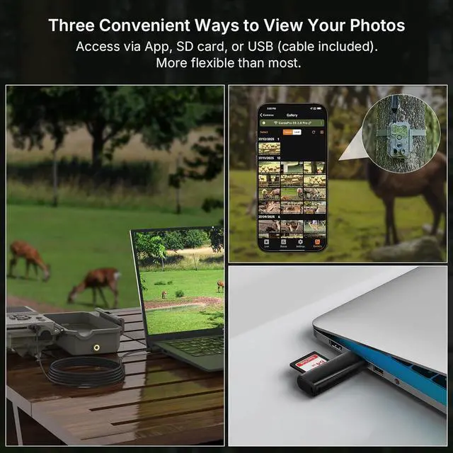 Alt view image 7 of 7 - S950 Cellular Trail Camera, 2025 Upgrade with Shared Data Plans, 4G LTE for AT&T/Verizon/T-Mobile, App Control, 48MP Photo, 1296P Video, Night Vision, Camera Sharing, for Wildlife