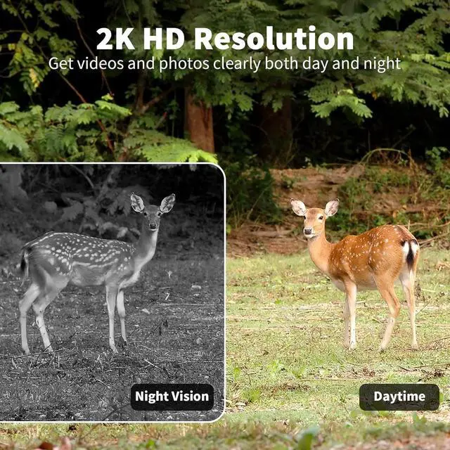 Alt view image 4 of 7 - 3rd Trail Camera with Built-in 4G LTE SIM Card, Support Unlimited Data Plan,2K Live Streaming, 360° Overview, Solar Cellular Deer/Game/Security Camera Outdoor, Motion Activated, Remote Access