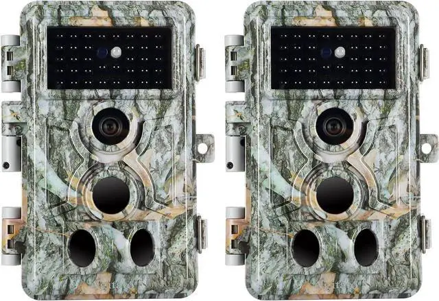 Main image of 2-Pack Trail Camera 64MP 1296P H.264 MP4 Video No Glow 90ft Night Vision 0.1S Trigger Speed Motion Activated Waterproof IP66 Game Cam for Wildlife Hunting or Home Surveillance