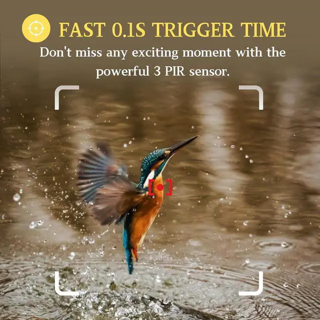 Alt view image 4 of 7 - 2-Pack Trail Camera 64MP 1296P H.264 MP4 Video No Glow 90ft Night Vision 0.1S Trigger Speed Motion Activated Waterproof IP66 Game Cam for Wildlife Hunting or Home Surveillance