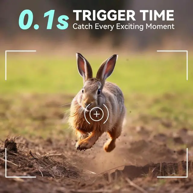 Alt view image 5 of 7 - Trail Camera, 48MP 4K Game Camera with 0.1s Trigger Time, 130°Wide-Angle, Trail Cameras with Night Vision Motion Activated Waterproof IP66, 2.0Screen Trail Cam for Wildlife Monitoring