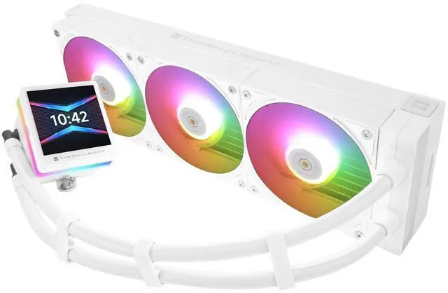 Main image of Grand Vision 360 ARGB White CPU AIO Cooler,PC 360 Specification Water Cooler System,IPS LCD Screen with 480x480 Resolution and 3.4inch,for AM4/AM5& LGA1700/1851