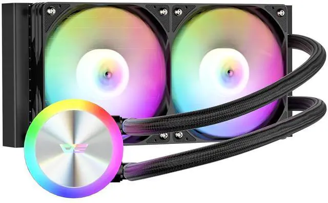 Main image of DG240 All-in-one Liquid CPU Cooler, High-Performance Pump, ARGB Sync, PWM Daisy Chain Connection Fans, AIO Cooler Compatible with  1851/1700, AMD AM4/AM5 (Black, 240mm AIO)