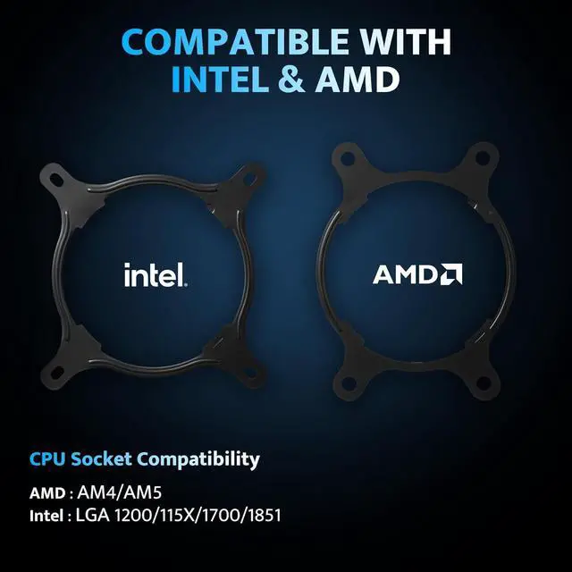 Alt view image 6 of 6 - DG240 All-in-one Liquid CPU Cooler, High-Performance Pump, ARGB Sync, PWM Daisy Chain Connection Fans, AIO Cooler Compatible with  1851/1700, AMD AM4/AM5 (Black, 240mm AIO)