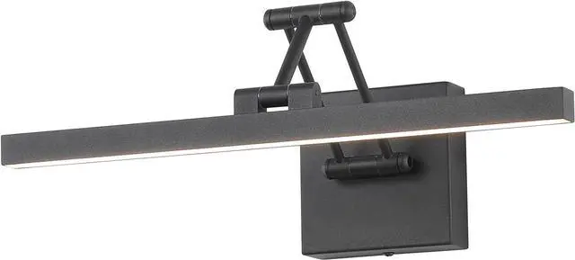 Main image of Hard-Wired Picture Light Dimmable LED Picture Lights for Paintings 15.7" Inch Black Metal Body Wall Pictures with Adjustable Swing Arm Art Display Lamps 7W 3000K Warm White Book Light