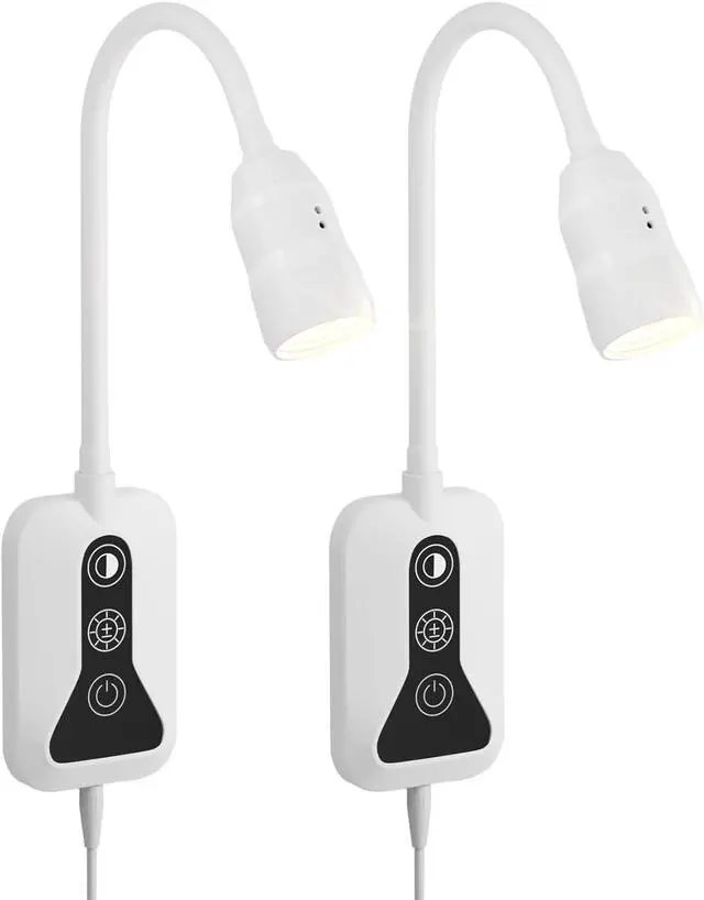 Main image of Wall Mounted Reading Light, Wall Light with Motion Sensor Switch, 5 Dimmable & Color Temperature Adjustable, USB-C Output, Flexible Gooseneck Book Light for Bed, Sofa, Desk,Dorms, Heaboard