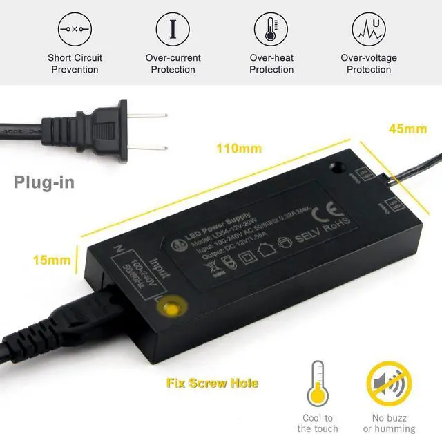 Alt view image 3 of 6 - Books Lights for Headboard, Bedside Wall Mounted Reading Lamp, Reading Light Touch to Adjust Color Temp (3000K/4000K/6000K) and Brightness, USB/Type-C Charging Ports, 20W Driver, ETL-Listed