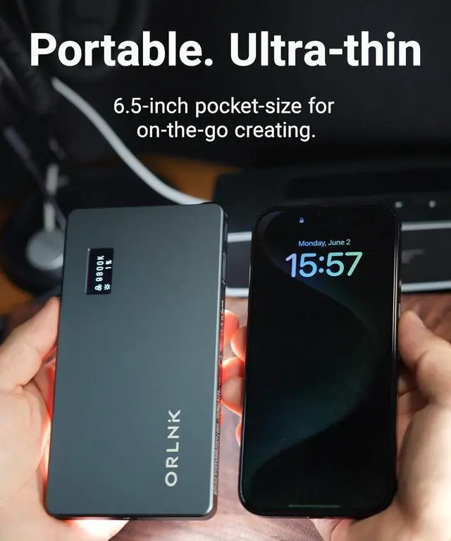 Alt view image 2 of 7 - RGB Video Camera Light, Flexible Arm, 6.5" Portable Ultra-Thin with Soft Diffuser for Photography, Video, Content Creation (Arm Combo)