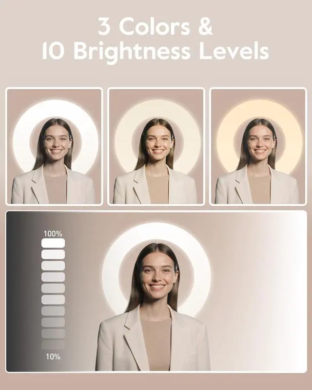 Alt view image 7 of 7 - Ring Light Overhead Camera Mount for Desk,  10.5" Ring Light with Stand for iPhone, Adjustable Overhead Tripod with Shooting Arm & Phone Holder for Video Recording, Content Creation, Cooking