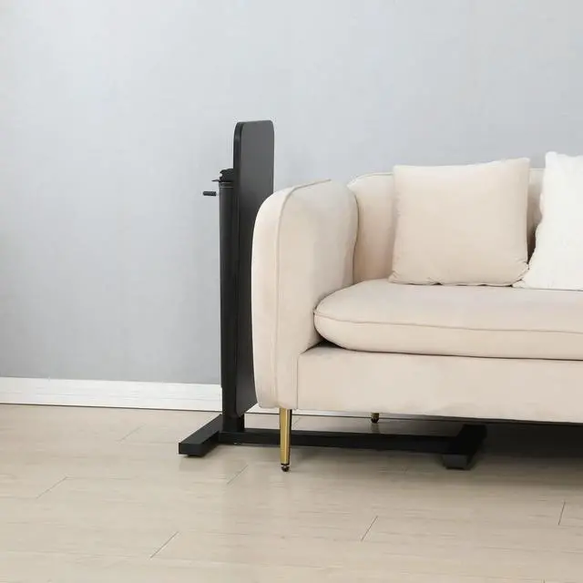 Alt view image 5 of 7 - Mobile Standing Desk 90° Tilt Table Height Adjustable Storable Overbed Table 30 Inch Rolling Laptop Desk with Gas Spring Riser and Wheels for Home Office Medical School