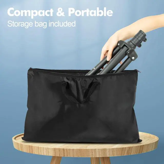 Alt view image 7 of 7 - Projector Stand Tripod Laptop Tripod on Wheels with 2 Shelves, Adjustable Height 26 to 49 Inch Portable Podium Stand with Gooseneck Phone Holder for Office, School, Home, DJ Racks