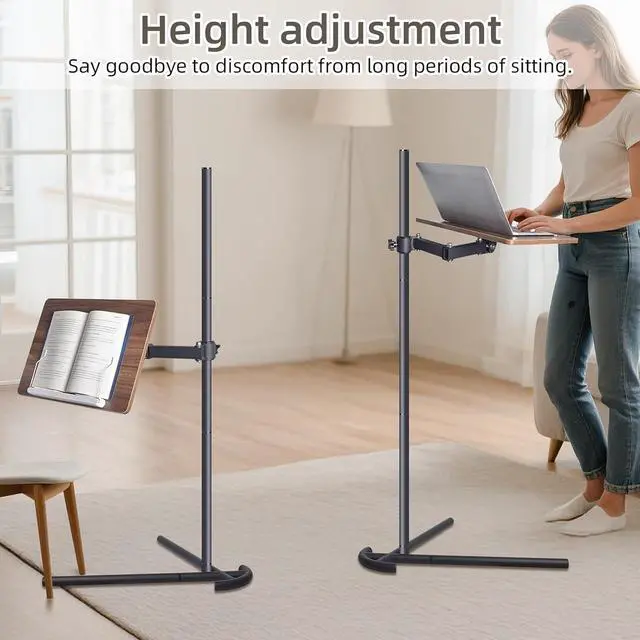 Alt view image 3 of 7 - Laptop Stand for Couch, Height Adjustable Laptop Tray Tablet Book Stand for Reading in Bed, Compatible with Ipad Pro 12.9 Inch, Surface Laptop, Ipad Air, iPad mini,MacBook Pro/Air