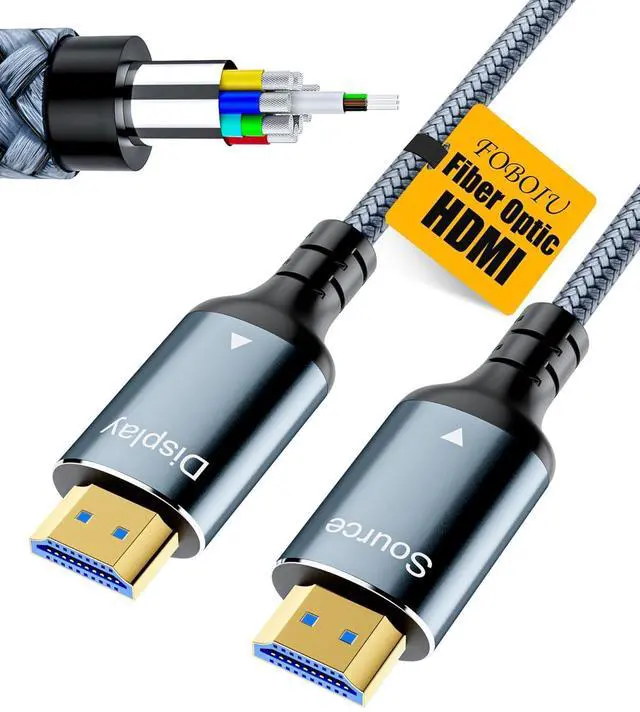 Main image of HDMI Optical Fiber Cable 100FT/30M, High Speed 4K@60Hz HDMI Fiber Optic Cable 18Gbps, HDMI 2.0 Fiber Cable with Gold Connectors, Compatible with Laptop, Monitor, TV, Display