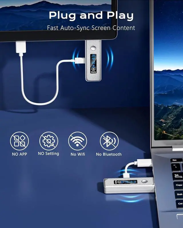 Alt view image 2 of 7 - Wireless HDMI Transmitter and Receiver 4K Decode & 1080P@60Hz Ultra HD Output, 328Ft/100M Wireless HDMI Extender, 2.4G+5G Plug & Play for Streaming Video and Audio to Monitor from PC/TV Box/Projector