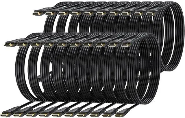 Main image of 4k HDMI Cable 6FT, 20-Pack, High Speed HDMI 2.0 Cable for HDCP 2.2, HDR, ARC, Soundbar, TV, PS4, PS5, Xbox, Roku, Bluray Player, Computer, Monitor and More