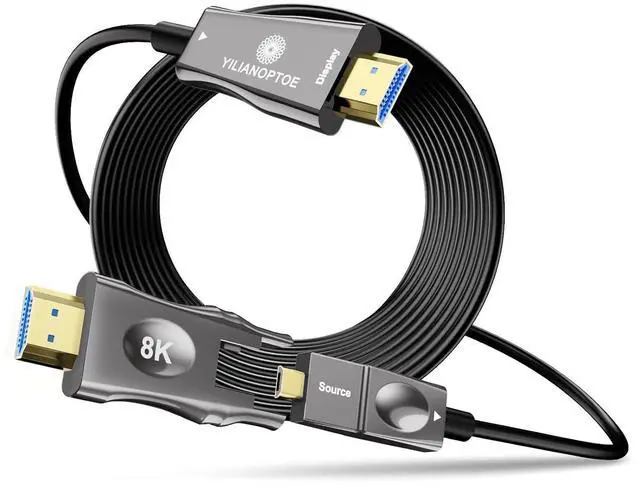 Main image of 8K Detachable Fiber Optic HDMI Cable 50ft,Long HDMI 2.1 Cable,Ultra High Speed Fiber HDMI Cord,48Gbps,8K@60Hz 4K@120Hz, for PS4/PS5, Xbox X/S, Monitor,Projector in Wall Wiring