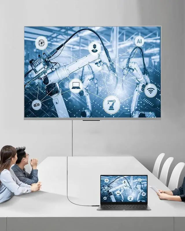 Alt view image 6 of 6 - Fiber Optic HDMI Cable - 50ft, 4K@60Hz, HDMI to HDMI & Micro HDMI, HDR10, ARC, 3D, Slim for Laptop, Camera, PS4, Projector, TV