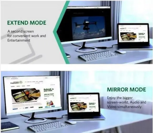 Alt view image 2 of 4 - US-2788 (10-Pack) Mini DisplayPort to HDMI Adapter 4K@30Hz, Thunderbolt 2 Compatible with MacBook Air/Pro, Microsoft Surface Pro/Dock, Monitor, Projector[Gold-Plated Connectors]