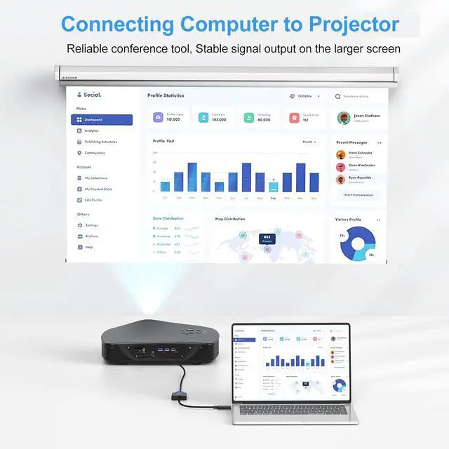 Alt view image 5 of 7 - HDMI to VGA Adapter 10-Pack, HDMI to VGA Adapter Male to Female Cable 1080P for Computer, Desktop, Laptop, PC, Monitor, Projector, HDTV, Chromebook, Raspberry Pi, Roku, Xbox and More