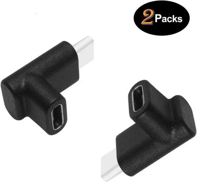 Main image of USB C Angle Adapter [2 Pack] Upward/Downward, Type C Fast Charging, 4k, 100W