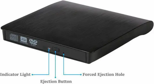 Alt view image 6 of 7 - External Portable CD/DVD Drive Slim USB 3.0 Re-Writer Burner Reader RW Drive