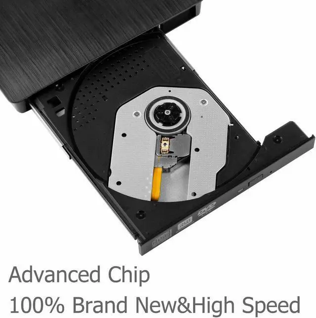 Alt view image 4 of 7 - External Portable CD/DVD Drive Slim USB 3.0 Re-Writer Burner Reader RW Drive