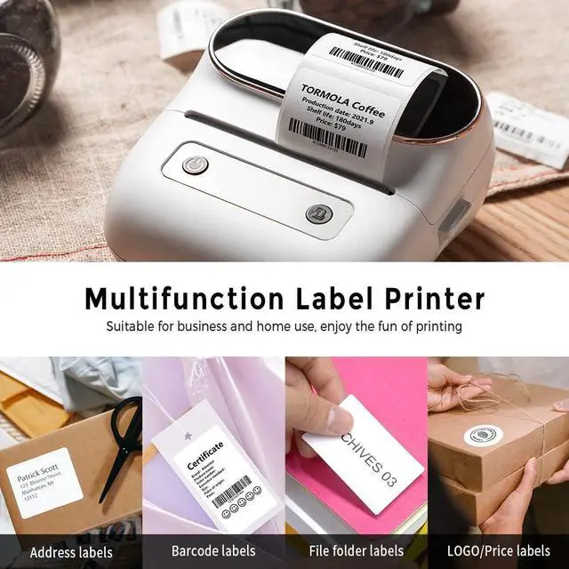 Alt view image 5 of 7 - M220 Label Maker, Upgrade 3 Inch Barcode Label Printer, Portable Sticker Maker Machine for Barcode, Name, Address, Labeling, Mailing, Home, Office & Small Business, Compatible with Phones&PC