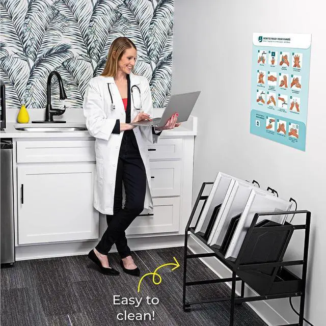 Alt view image 5 of 7 - Line LeaderMobile ChargingCart| Open Charging Station for 16 Tablets, Laptops & Chromebooks|UL Safety-Certified 16-Outlet Power Stripwith Surge Protection | Laptop Cart & Classroom Cart (Black)