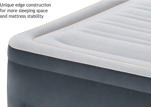 Alt view image 3 of 7 - Comfort Dura-Beam Airbed Internal Electric Pump Bed Height Elevated (2020 Model)