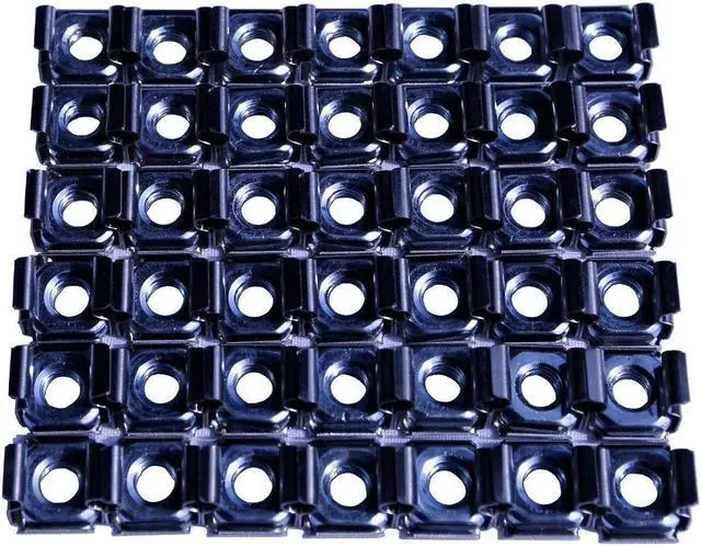 Alt view image 2 of 3 - M6 (12mm) Nuts and Screw 50pc Screw with Cage nuts Black for server rack cabinet