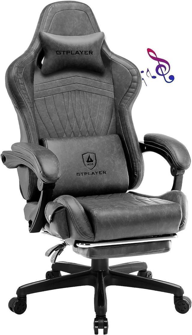  GTRACING Gaming Chair with Footrest and Bluetooth