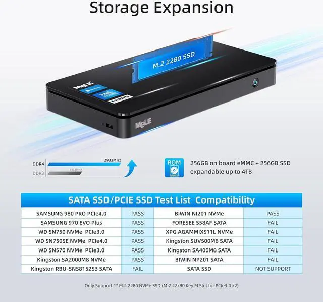 Alt view image 2 of 7 - MeLE Slim Mini PC Overclock3C Windows 11 Pro,N5095 8GB RAM 256GB Micro Computer,Small Desktop for Industrial IOT Business Dual 4K HDMI Full Function USB-C WiFi 6 Gigabit Ethernet BT5.2