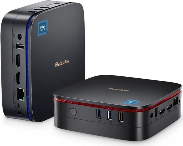 Main image of MP60 Mini PC Windows 11 Pro 16GB DDR4 RAM 512GB M.2 SSD, Gaming Computer with Processor Intel N5095, VESA/Home/Business Mini Desktop , 4K HD Dual HDMI Gigabit Ethernet, Black