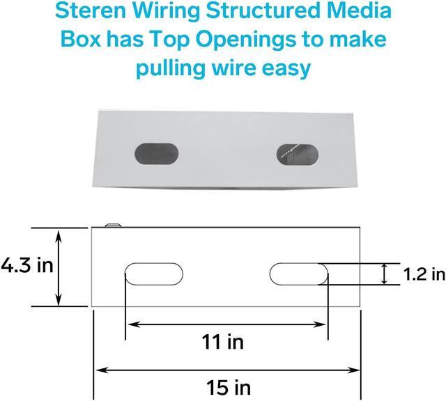 Alt view image 4 of 7 - Structured Media Enclosure Accessories - Structured Wiring Cabinet - Structured Wiring Enclosure - Structured Media Cabinet - Structured Media Center - Fasthome Surface Mount Enclosure - 19"