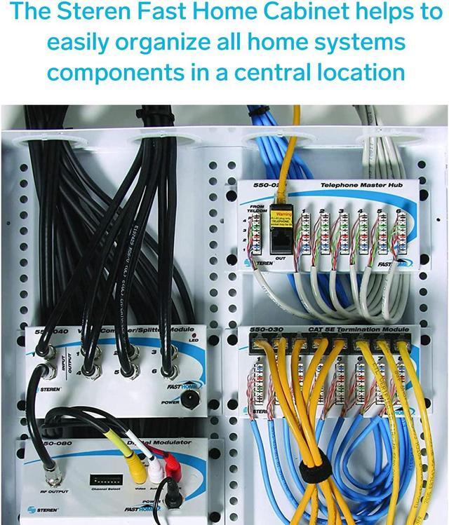 Alt view image 7 of 7 - Structured Media Enclosure Accessories - Structured Wiring Cabinet - Structured Wiring Enclosure - Structured Media Cabinet - Structured Media Center - Fasthome Surface Mount Enclosure - 19"