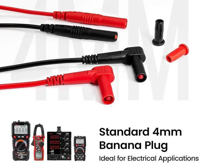 Alt view image 4 of 7 - 23PCS Multimeter Test Leads Kit with Replaceable Precision Probes Set and Alligator Clips, Test Probes, Test Hook, Flexible Wires Professional Kit General Use for Digital Electrical Testing