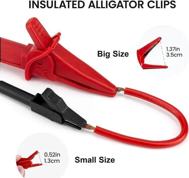 Alt view image 3 of 7 - 23PCS Multimeter Test Leads Kit with Replaceable Precision Probes Set and Alligator Clips, Test Probes, Test Hook, Flexible Wires Professional Kit General Use for Digital Electrical Testing