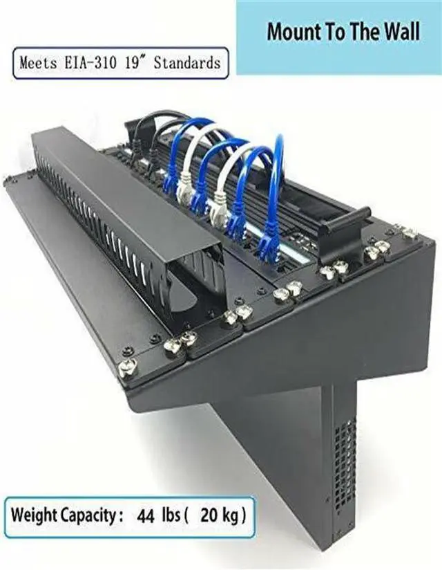 Alt view image 3 of 7 - 6U 19" Steel Foldable Wall Mountable Vertical Server Rack with Full Screws
