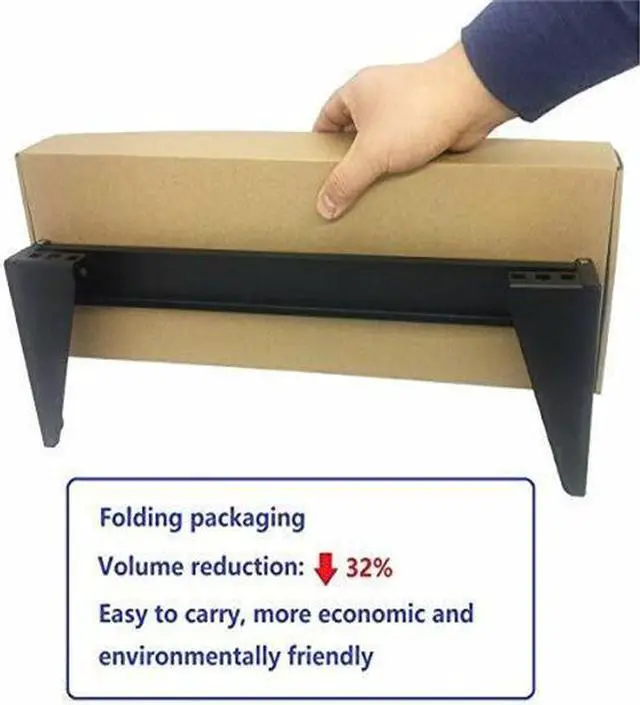 Alt view image 2 of 7 - 1U 19" Folding Space Saver Vertical Network IT Steel Wall Mount Rack 125 lb