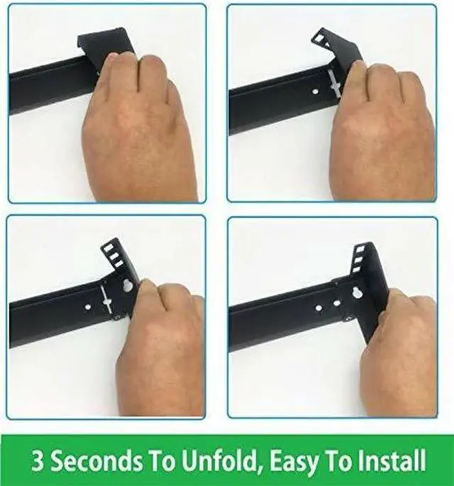 Alt view image 4 of 7 - 1U 19" Folding Space Saver Vertical Network IT Steel Wall Mount Rack 125 lb