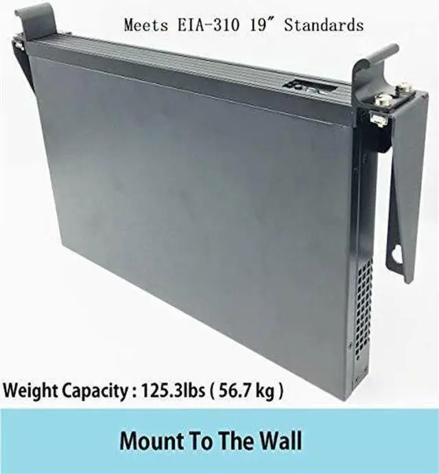 Alt view image 5 of 7 - 1U 19" Folding Space Saver Vertical Network IT Steel Wall Mount Rack 125 lb