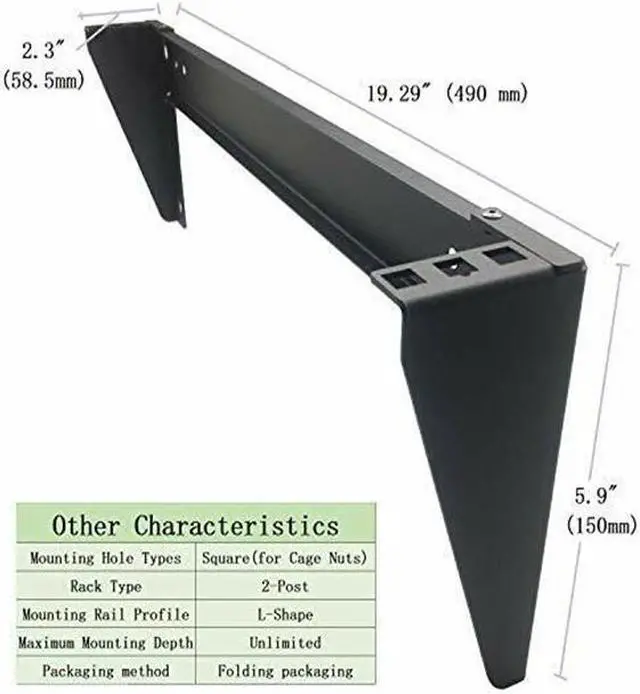 Alt view image 3 of 7 - 1U 19" Folding Space Saver Vertical Network IT Steel Wall Mount Rack 125 lb