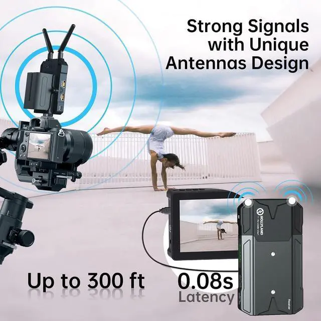 Alt view image 6 of 7 - Mars 300 PRO [Official] HDMI Loopout Wireless Video Transmitter and Receiver with 0.08S Low Latency, for Videographer Photographer Filmmaker Cinematographer(Enhanced)