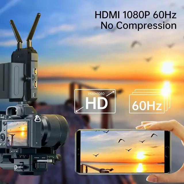 Alt view image 3 of 7 - Mars 300 PRO [Official] HDMI Loopout Wireless Video Transmitter and Receiver with 0.08S Low Latency, for Videographer Photographer Filmmaker Cinematographer(Enhanced)