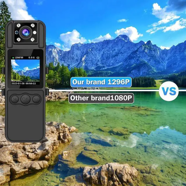 Alt view image 7 of 7 - Body Camera with Audio and Video Recording, HD 1296P Body Cam with 180° Rotating Lens, Night Vision, 64G B9 Body Worn Camcorder, Perfect for Personal Civilians, Police Law Enforcement