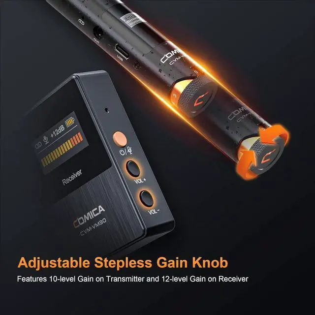 Alt view image 2 of 7 - VM30 Shotgun Microphone - Professional Wireless Mic for Camera, Smartphone, and PC with 70/150Hz, 328' Range, USB C Digital Output- Perfect for Video Recording, Podcasting, and Vlogging